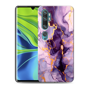 Силиконовый противоударный чехол на Xiaomi Mi Note 10 с принтом Мрамор