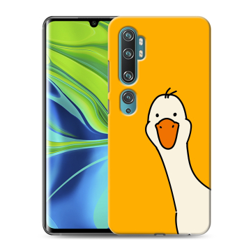 Силиконовый противоударный чехол на Xiaomi Mi Note 10 с принтом Утка Силиконовый противоударный чехол на Xiaomi Mi Note 10 с принтом Утка