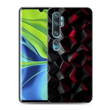 Силиконовый противоударный чехол на Xiaomi Mi Note 10 с принтом Абстракция