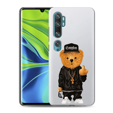 Силиконовый противоударный чехол на Xiaomi Mi Note 10 с принтом Мишка