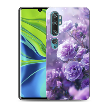 Силиконовый противоударный чехол на Xiaomi Mi Note 10 с принтом Розы цветы