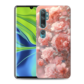 Силиконовый противоударный чехол на Xiaomi Mi Note 10 с принтом Розовые розы