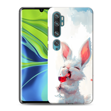 Силиконовый противоударный чехол на Xiaomi Mi Note 10 с принтом кролик зайчик
