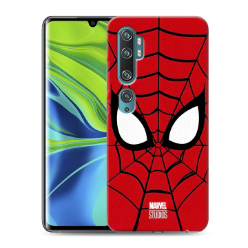 Силиконовый противоударный чехол на Xiaomi Mi Note 10 с принтом человек паук spiderman