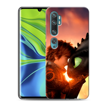 Силиконовый противоударный чехол на Xiaomi Mi Note 10 с принтом Как приручить дракона Силиконовый противоударный чехол на Xiaomi Mi Note 10 с принтом Как приручить дракона