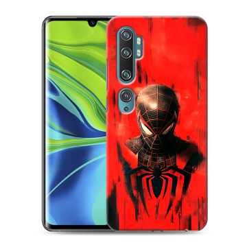 Силиконовый противоударный чехол на Xiaomi Mi Note 10 с принтом человек паук spiderman Силиконовый противоударный чехол на Xiaomi Mi Note 10 с принтом человек паук spiderman