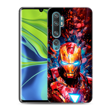 Силиконовый противоударный чехол на Xiaomi Mi Note 10 с принтом Железный человек Ironman