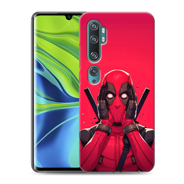 Силиконовый противоударный чехол на Xiaomi Mi Note 10 с принтом Дедпул Deadpool Силиконовый противоударный чехол на Xiaomi Mi Note 10 с принтом Дедпул Deadpool