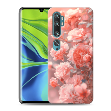 Силиконовый противоударный чехол на Xiaomi Mi Note 10 с принтом Розы цветы