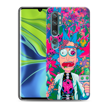 Силиконовый противоударный чехол на Xiaomi Mi Note 10 с принтом Рик и Морти Rick Morty