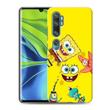 Силиконовый противоударный чехол на Xiaomi Mi Note 10 с принтом Спанч боб Спанчбоб Силиконовый противоударный чехол на Xiaomi Mi Note 10 с принтом Спанч боб Спанчбоб