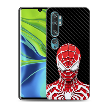 Силиконовый противоударный чехол на Xiaomi Mi Note 10 с принтом человек паук spiderman Силиконовый противоударный чехол на Xiaomi Mi Note 10 с принтом человек паук spiderman