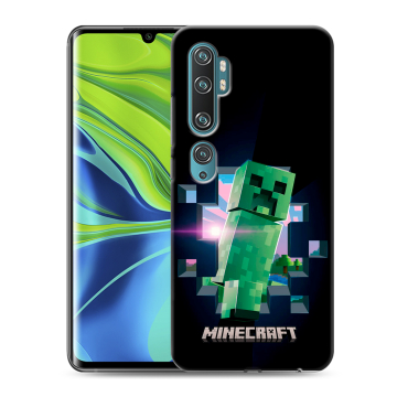 Силиконовый противоударный чехол на Xiaomi Mi Note 10 с принтом Майнкрафт Minecraft