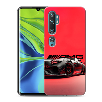 Силиконовый противоударный чехол на Xiaomi Mi Note 10 с принтом Мерседес Mercedes AMG