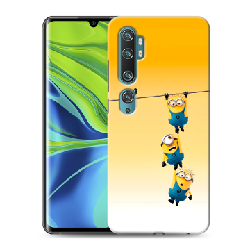 Силиконовый противоударный чехол на Xiaomi Mi Note 10 с принтом Миньоны