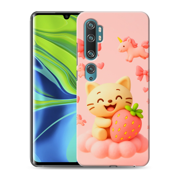 Силиконовый противоударный чехол на Xiaomi Mi Note 10 с принтом для девочек