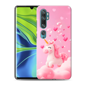Силиконовый противоударный чехол на Xiaomi Mi Note 10 с принтом Единорог