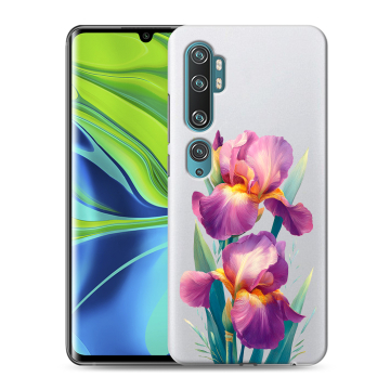 Силиконовый противоударный чехол на Xiaomi Mi Note 10 с принтом Цветы орхидеи