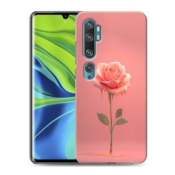 Силиконовый противоударный чехол на Xiaomi Mi Note 10 с принтом Розовая роза