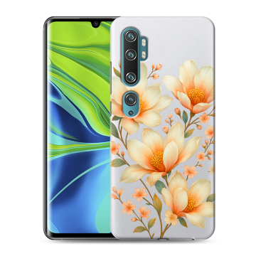 Силиконовый противоударный чехол на Xiaomi Mi Note 10 с принтом Цветы