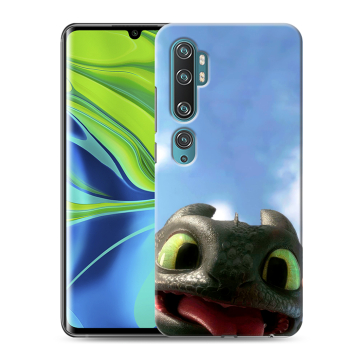 Силиконовый противоударный чехол на Xiaomi Mi Note 10 с принтом Как приручить дракона