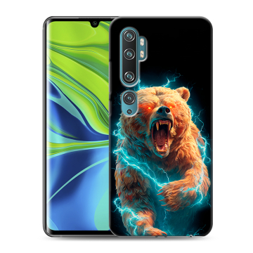 Силиконовый противоударный чехол на Xiaomi Mi Note 10 с принтом Медведь