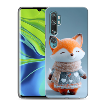 Силиконовый противоударный чехол на Xiaomi Mi Note 10 с принтом Лиса