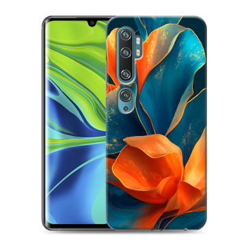 Силиконовый противоударный чехол на Xiaomi Mi Note 10 с принтом Цветы