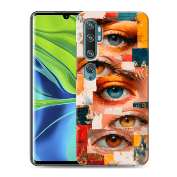 Силиконовый противоударный чехол на Xiaomi Mi Note 10 с принтом Модный принт