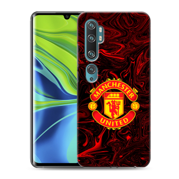 Силиконовый противоударный чехол на Xiaomi Mi Note 10 с принтом Manchester United