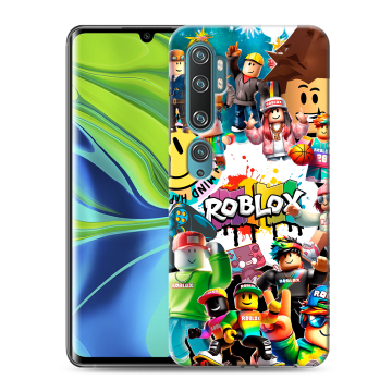 Силиконовый противоударный чехол на Xiaomi Mi Note 10 с принтом Roblox Роблокс