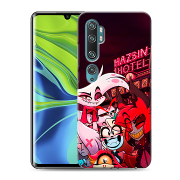 Силиконовый противоударный чехол на Xiaomi Mi Note 10 с принтом Hazbin Hotel Отель Хазбин