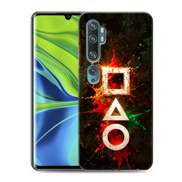 Силиконовый противоударный чехол на Xiaomi Mi Note 10 с принтом Squid Game Игра кальмара