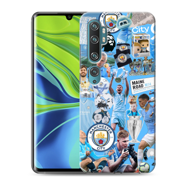 Силиконовый противоударный чехол на Xiaomi Mi Note 10 с принтом Man City Манчестер Сити