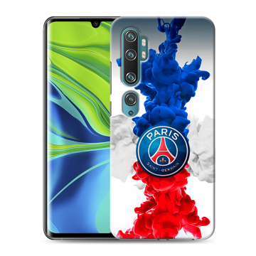 Силиконовый противоударный чехол на Xiaomi Mi Note 10 с принтом PSG ПСЖ