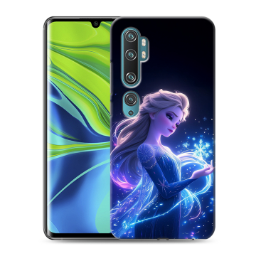 Силиконовый противоударный чехол на Xiaomi Mi Note 10 с принтом Холодное сердце Frozen