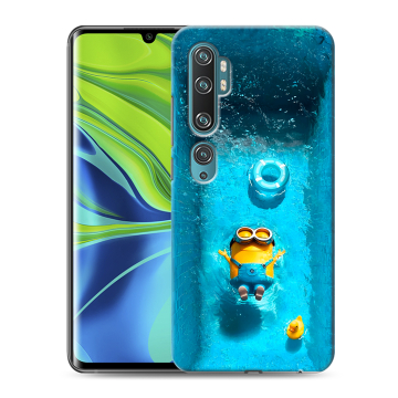 Силиконовый противоударный чехол на Xiaomi Mi Note 10 с принтом Миньоны