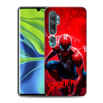 Силиконовый противоударный чехол на Xiaomi Mi Note 10 с принтом Spiderman Человек паук