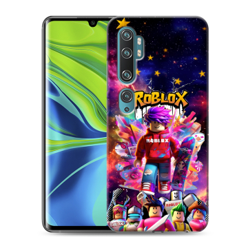 Силиконовый противоударный чехол на Xiaomi Mi Note 10 с принтом Roblox Роблокс