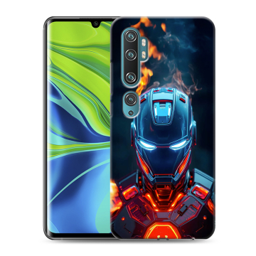 Силиконовый противоударный чехол на Xiaomi Mi Note 10 с принтом IronMan Железный человек Силиконовый противоударный чехол на Xiaomi Mi Note 10 с принтом IronMan Железный человек