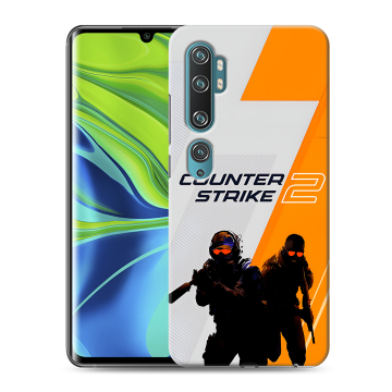 Силиконовый противоударный чехол на Xiaomi Mi Note 10 с принтом Counter Strike