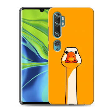 Силиконовый противоударный чехол на Xiaomi Mi Note 10 с принтом Смешная утка