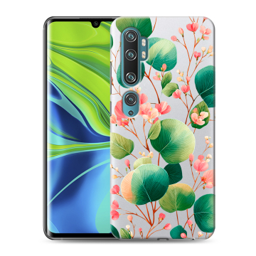 Силиконовый противоударный чехол на Xiaomi Mi Note 10 с принтом женский