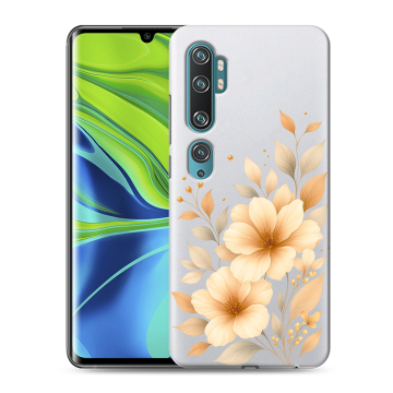 Силиконовый противоударный чехол на Xiaomi Mi Note 10 с принтом для девушки