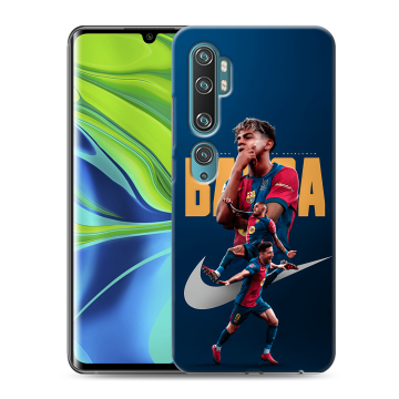 Силиконовый противоударный чехол на Xiaomi Mi Note 10 с принтом Барселона Barca Yamal Силиконовый противоударный чехол на Xiaomi Mi Note 10 с принтом Барселона Barca Yamal