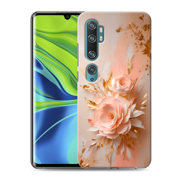 Силиконовый противоударный чехол на Xiaomi Mi Note 10 с принтом женский