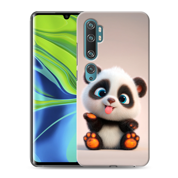 Силиконовый противоударный чехол на Xiaomi Mi Note 10 с принтом милая панда