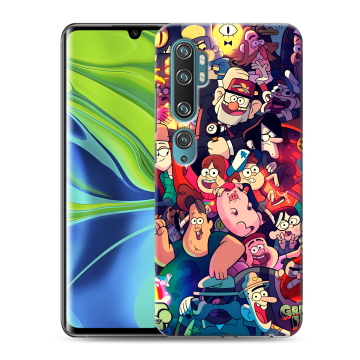 Силиконовый противоударный чехол на Xiaomi Mi Note 10 с принтом Gravity Falls Гравити Фолз