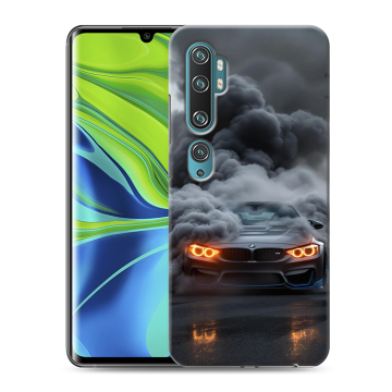 Силиконовый противоударный чехол на Xiaomi Mi Note 10 с принтом BMW БМВ