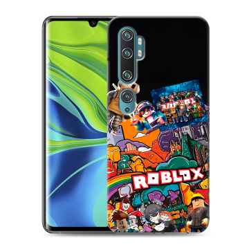 Силиконовый противоударный чехол на Xiaomi Mi Note 10 с принтом Roblox Роблокс